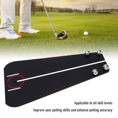 RiToEasysports Golf Training Aid, Golf Putter Mirror Portable Alignment Training Aid Indoor Outdoor Practicefor Improve Putting Skills
