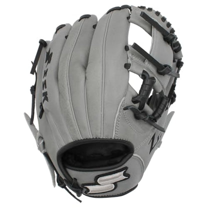 SSK Z5 Craftsman Youth Baseball Glove – 10.5” – 11” – 11.25” – 11.5” Right & Left Hand Throw - color: Grey/Black - I Web, size: 11" - Right Hand Throw