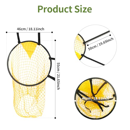 Soccer Goald Shooting Target Net: Top Bins Soccer Target Net for Goals Training Practice Equipment Easy to Attach and Detach