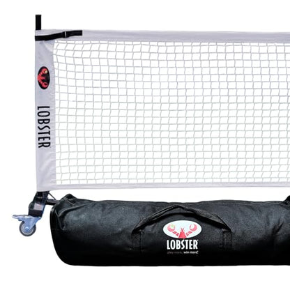 Lobster Sports - Indoor & Outdoor Portable Weatherproof Pickleball Net System with Metal Posts, Official Game Regulation Size, Durable Bag Included