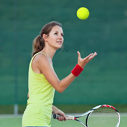 Vinsot 48 Pcs Standard Pressure Tennis Balls Bulk, Training Tennis Balls Practice for Player Beginner Training Sports Ball, 2.5 Inch - color: yellow