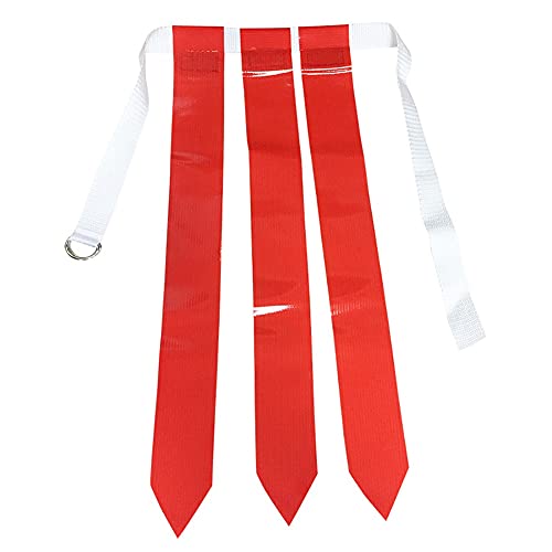 Hotfiary Flag Football Belts for Youth Rugby Flag Training Tag Waist Strap Belt Adjustable Football Match Training Belt - color: Red