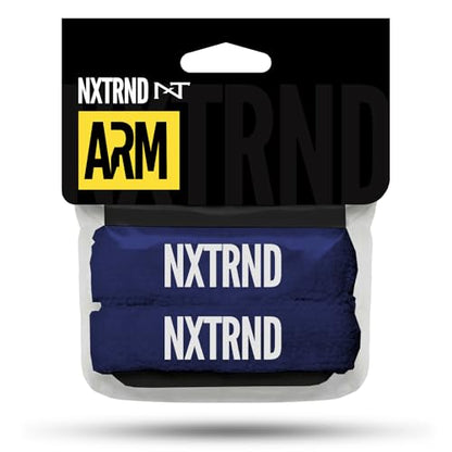 1 Pair Nxtrnd Bicep Bands, Sweat-Absorbent Arm Sweatbands, Football Accessory - color: Navy Blue