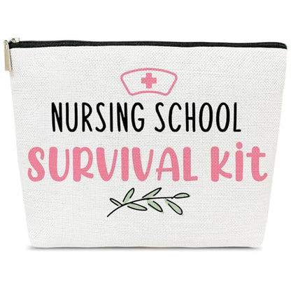 Nurse Makeup Bag, Nursing School Survival Kit Cosmetic Pouch for Purse, Nursing Gifts for Women Practitioners & Students, Nurse Graduation Gifts - color: multicolor0207
