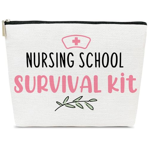 Nurse Makeup Bag, Nursing School Survival Kit Cosmetic Pouch for Purse, Nursing Gifts for Women Practitioners & Students, Nurse Graduation Gifts - color: multicolor0207