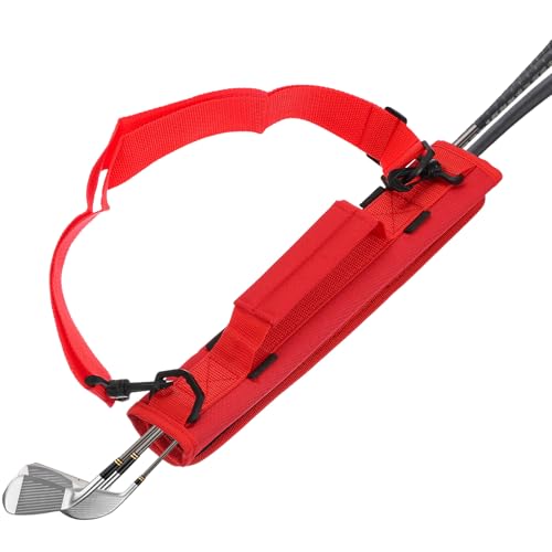PATIKIL Lightweight Carry Bag, Mini Golf Club Bag with Adjustable Strap for Men Women Golfer Pouch Driving Range Carrier Course Training Practice Case - color: Red