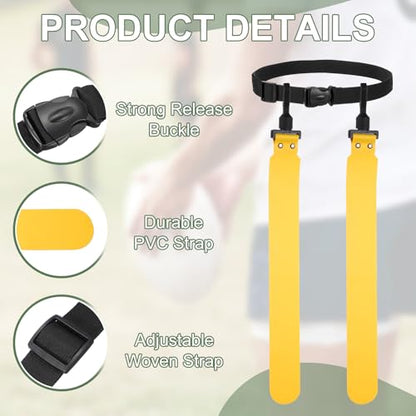 Flag Football, Adjustable Flag Football Belts with Belt and Flags Easy Tear Away - color: Yellow