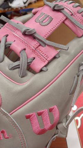 Wilson A2000 1786 Baseball Glove, Right Hand Throw, Infield Series - Exclusive Edition - color: Gray/Pink