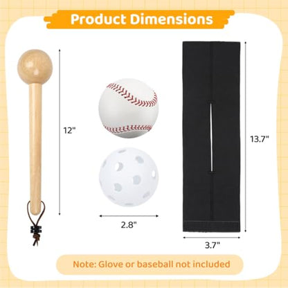 Includes Kit, One-Piece Baseball-Sized Strap, Hammer Softball Solid Wooden Shaper Elastic Mitt Baseball Baseball Wrap With Mallet Construction Break-In, Mallet For Mallet Baseball & And Glove