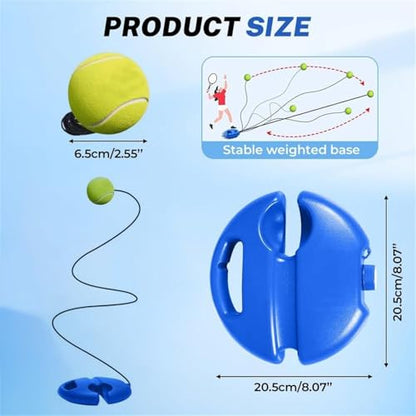 Tennis Ball Practice Rebounder, Tennis Trainer Rebound Ball with String, Tennis Movement Trainer, Portable Training Aid for Adults & Beginners - color: 1PC with 2 balls