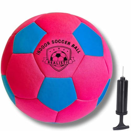 Indoor Soccer Balls Size 4, Soft Safe Silent Soccer Ball for Inside House Kids Aged 8-12 Youth Fun Soccer Gifts for Girls Boys Birthday Easter Back to School