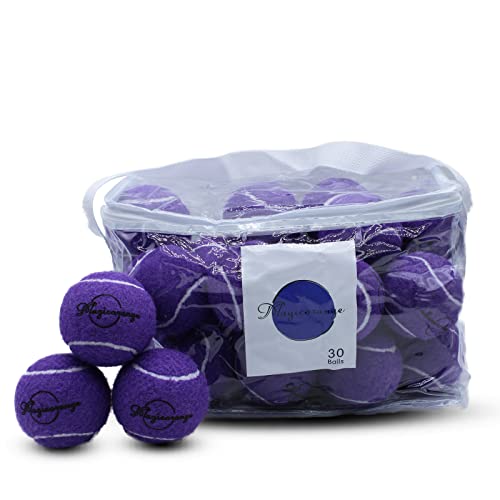 Magicorange Tennis Balls, 30 Pack Advanced Training Tennis Balls Practice Ball, Pet Dog Playing Balls,Good for Beginner Training Ball - color: Purple