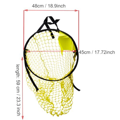 2 Pcs Football Target Net 45cm Soccer Target Goal Yellow Football Throwing Net for Shooting Accuracy Training