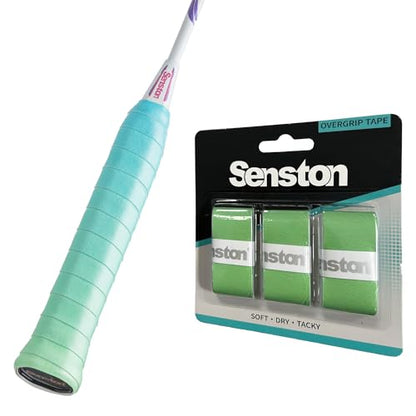 Senston 3pcs Racquet Grips Tape for Tennis/Badminton/Squash - color: Green