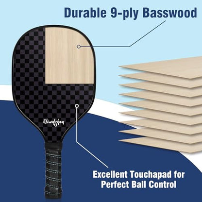 Pickleball Paddles Set of 2 or 4 with pickleballs and Bag |Rackets are Made to USAPA Standards |Carbon Fiber/3K Fibreglass/Wood| Pickleball Racket Set for Men, Women, Children.