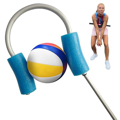 Volleyball Spike & Passing Trainer – Adjustable Ball Holder for Spiking Power & Passing Accuracy – Volleyball Training Equipment Kit with Stick, Foam Holder, Carry Bag & Storage Box