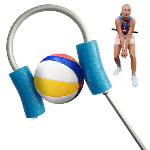 Volleyball Spike & Passing Trainer – Adjustable Ball Holder for Spiking Power & Passing Accuracy – Volleyball Training Equipment Kit with Stick, Foam Holder, Carry Bag & Storage Box