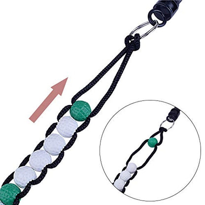 2pcs Golf Deluxe Beads Count Stroke Score Counter and Marbles for Golf Games