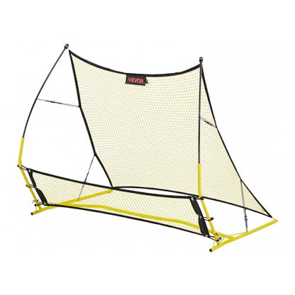 VEVOR Upgrated Soccer Rebounder Net, 2-in-1 Soccer Goal Rebounder, Thickened Fiberglass Poles Iron Pipe for Team Solo Control, Passing Practice, Easy Setup Ball Training Equipment for Teens & Adults