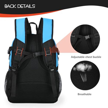 Goloni Basketball Backpack,Large Sports Bag with Ball Compartment & Shoe Compartment,Basketball Bag Fit Volleyball, soccer,Gym - color: blue