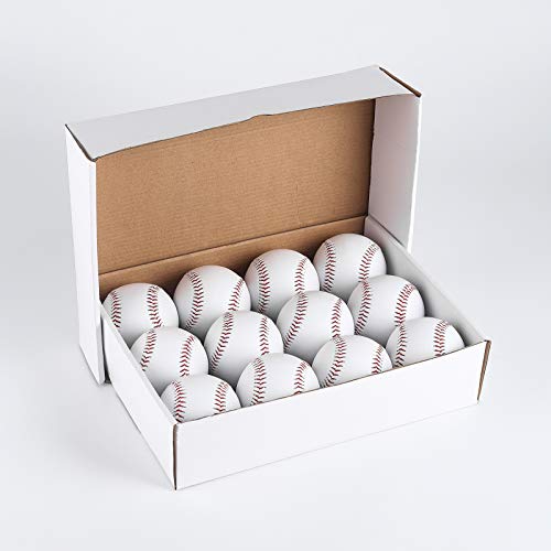 Baseball 12 Ball Pack Practice Training Baseballs for Youth/Adult 9 Inch Baseballs for Pitching Throwing Autographs Baseball(One Dozen)