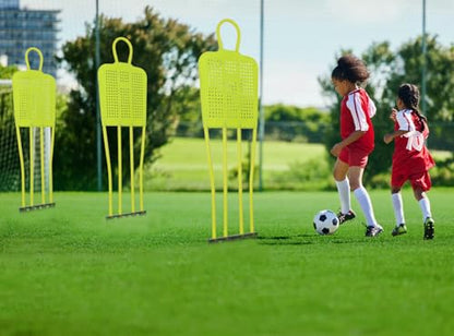 Free Kick Mannequin Soccer, 3 Pcs 68.9 inch Soccer Training Equipment Wall, Durable PVC Soccer Defender Dummy with Carry Bag - color: Fluorescent Green