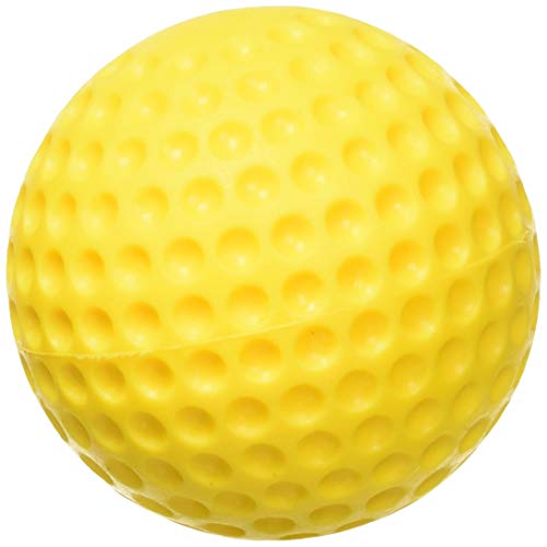 Heater Yellow Dimpled Baseballs, 1 Dozen, Polyurethane Material, Optic Yellow Color, for Use in Real Baseball Pitching Machines