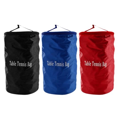 Portable Table Tennis Ball Carrying Holder Pouches, Bag, Large Capacity Pingpong Storage Bag Organizer - color: black