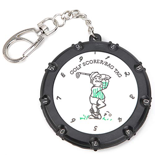 Golf Stroke Counter, 2pcs Easy to Use Wheel, 18 Hole Score Counter, Durable Key Chain Device, for Golfers, Beginners, Professionals, Seniors, Women, Courses, Tournaments, Practice