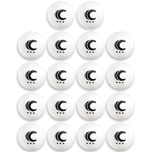 Cannon Sports 3-Star Table Tennis Balls - Professional Table Tennis Balls for Indoor & Outdoor Play - Perfect for Competition & Casual Games - Beer Pong Balls for Table Games - color: White, size: 18 Pack