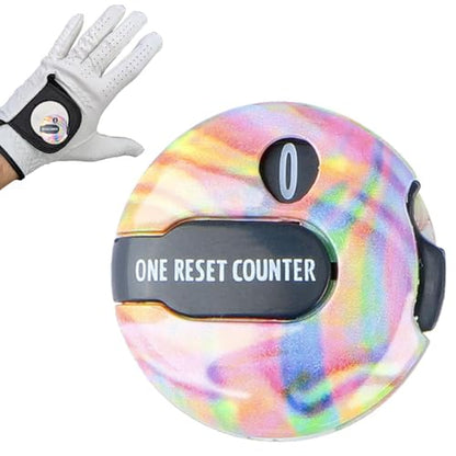 Golf Score Counter,Reset Scorer Clip for Gloves - Mini Golf Counter Gloves Attachment up to 12 Shots for Indoor Outdoor Exercise Putting Training