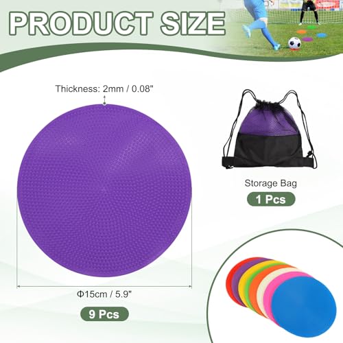 Spot Markers, Poly Spot Marker for Agility Training Floor Dots Non Slip Flat Field Cones