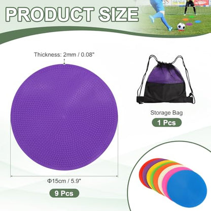 Spot Markers, Poly Spot Marker for Agility Training Floor Dots Non Slip Flat Field Cones