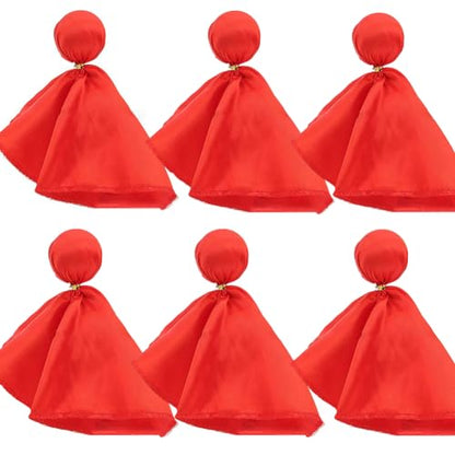 6pcs Football Girls Referee Flag Football Challenge Flags Tossing Flags Football Penalty Flags Set Party Accessory Red