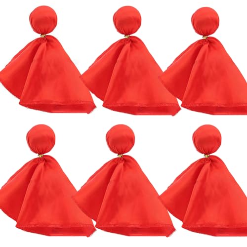 6pcs Football Girls Referee Flag Football Challenge Flags Tossing Flags Football Penalty Flags Set Party Accessory Red