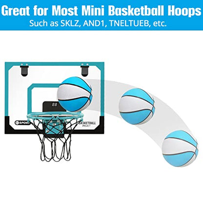 TNELTUEB Mini Basketball Replacement 8.5 Inch Pool Basketballs Ball Hoop Indoor Outdoor Toy, Fits All Standard Swimming Pool Basketball Hoop Pool Game Toy Water Games - color: 2 Pack(8.5 Inch) Blue&White