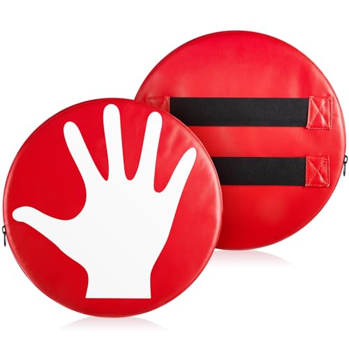 Volleyball Blocking Pad Volleyball Setter Training Equipment Red Round Training Aid Player for Hitting and Blocking Mimics Hand Hitting Trainer Protects Blockers Hands