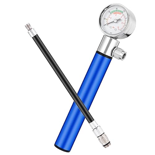 Sports Pump with Pressure Gauge Hand Air Pump for Basketball Soccer Volleyball Rugby and Tires Ergonomic and Portable Design