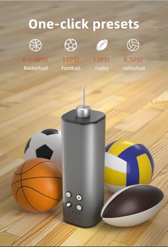 Electric Ball Pump,Portable Electric Ball Pump, Suitable for Fast Inflation of Basketball, Football, Volleyball, and Rugby, Equipped with Three Inflation Needles, Lightweight and Easy to Carry