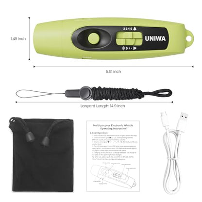 Electronic Whistle with USB Charging, 3 Tone & 3 High Volume Hand Emergency Whistle for Referee Coaches Teacher, Outdoor Sport Game Camping Safety Electric Whistle with Lanyard - color: green