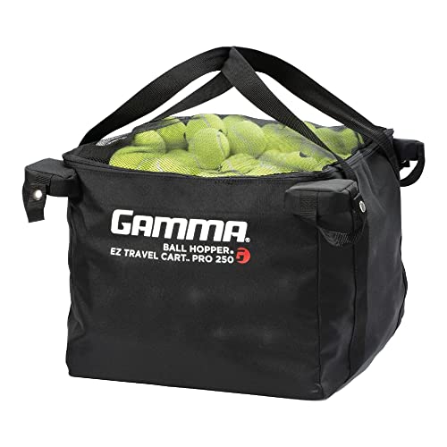 GAMMA Sports EZ Travel Cart, Tennis & Pickleball Hopper, Padel, Portable Compact Design, Sturdy Lightweight Construction, EZ Bags, 150 or 250 Capacity, Premium Carrying Case Included - size: Holds 150, style: Bag