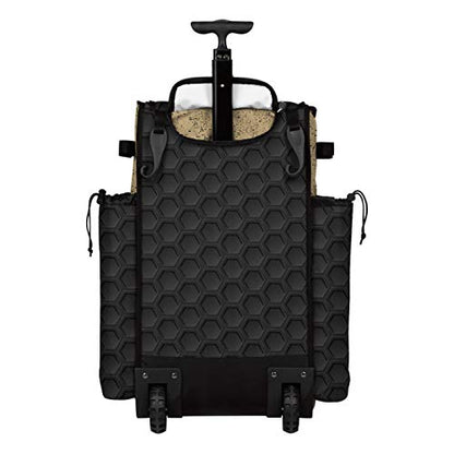 Boombah Rolling Superpack 2.0 3DHC Baseball/Softball Gear Bag - 23-1/2" x 13-1/2" x 9-1/2" - Multiple Colors - Telescopic Handle and Holds 4 Bats - Wheeled Version - color: Black/Vegas Gold