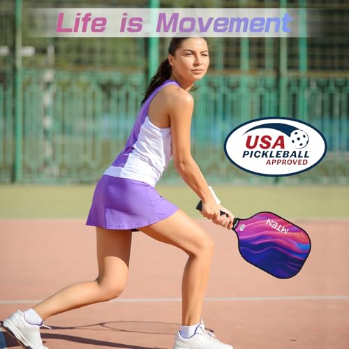Pickleball Paddles, Pickleball Paddles Set of 4, USAPA Approved Fiberglass Set, 4 Paddles, 4 Outdoor Balls, 1 Bag, Pickleball