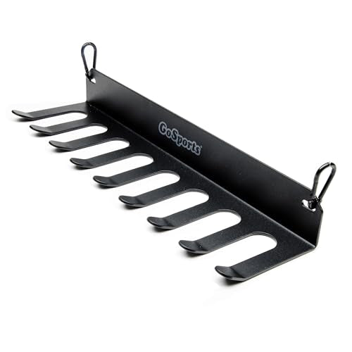 GoSports Baseball & Softball Bat Racks - Black or Red, Holds 16 Bats - Mount on Wall or Clip on Dugout Fence - color: Black