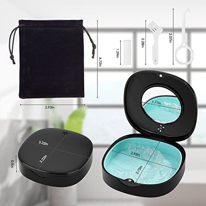 Doboli Retainer Case,Slim Aligner Mouth Guard Case Compatible with Invisalign Black - color: Black