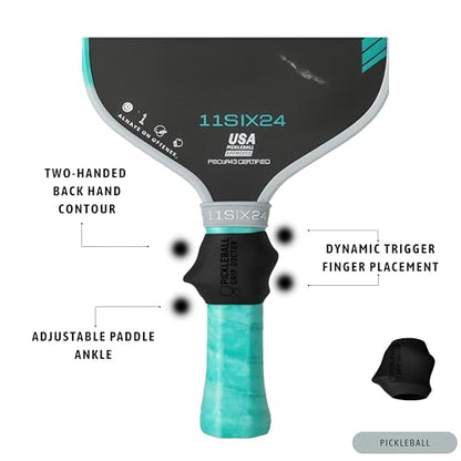Pickleball Training Aid Designed for Power, Precision & Control | Multi-Position Grip Tool for Real-Play Feedback and Adjustable Fit | Enhances Comfort, Accuracy - 2 Pack