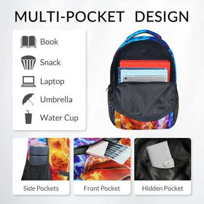 Basketball Bookbag for Boys - School Backpack for Kids Teens Elementary Middle School 17 Inch - color: Red