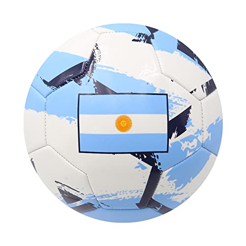 Icon Sports World Cup Country Soccer Balls Training Outdoor Futbol Size 5 - color: Argentina Brush