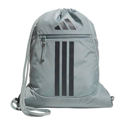 adidas Alliance Sackpack – Drawstring Backpack for Sports, Small Gym Bag - color: Wonder Sage Green/Grey Six/3