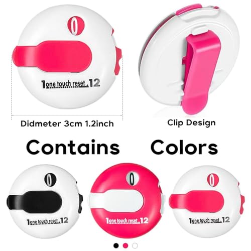 Golf Stroke Counter 1.2 Inch with Touch Reset - color: 6 colors